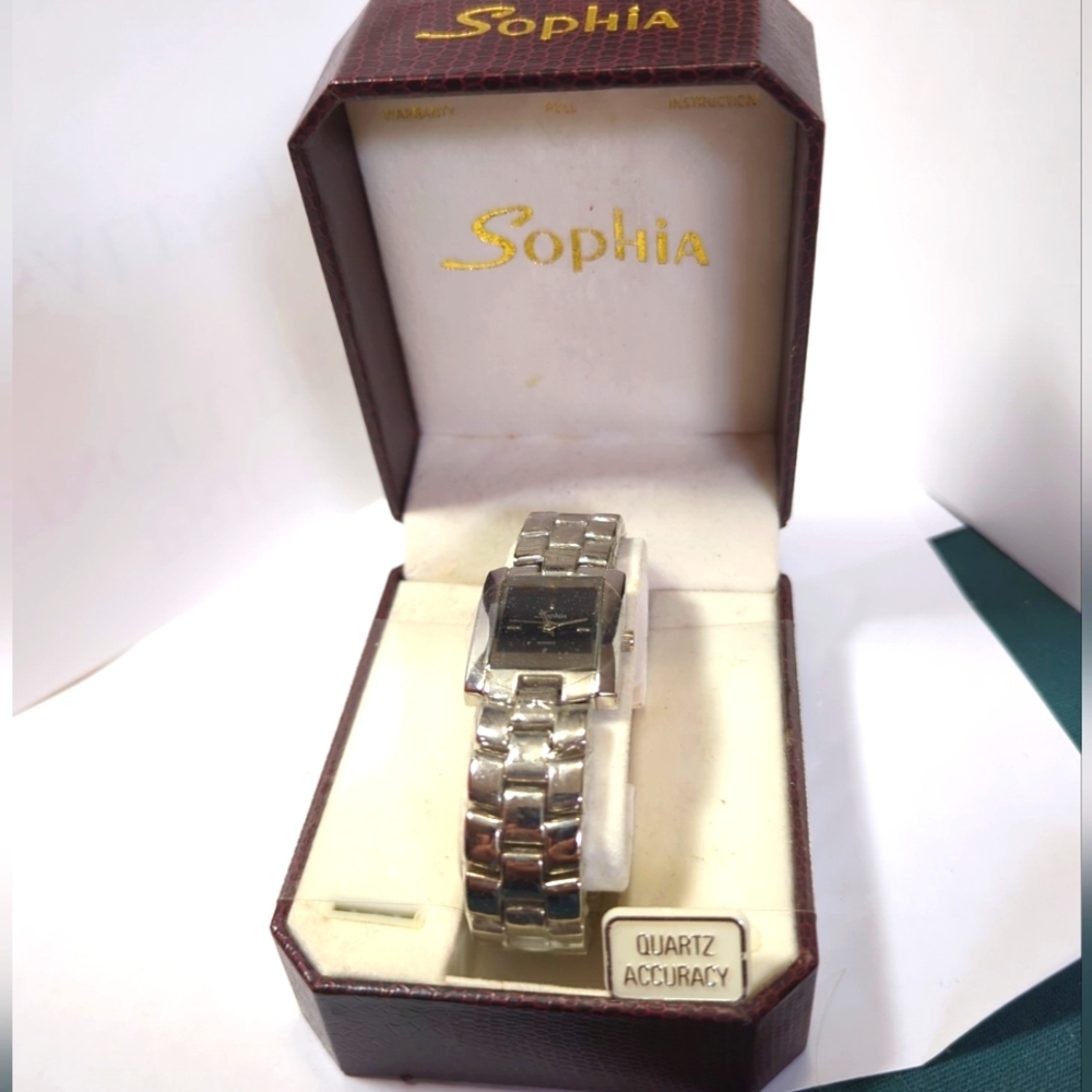 Ladies Quartz Watch Japan Movement  Stainless Steel New In Box By Sophia - Picture 3 of 10